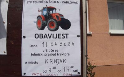 Tehnički pregled traktora – 11.04.2024.
